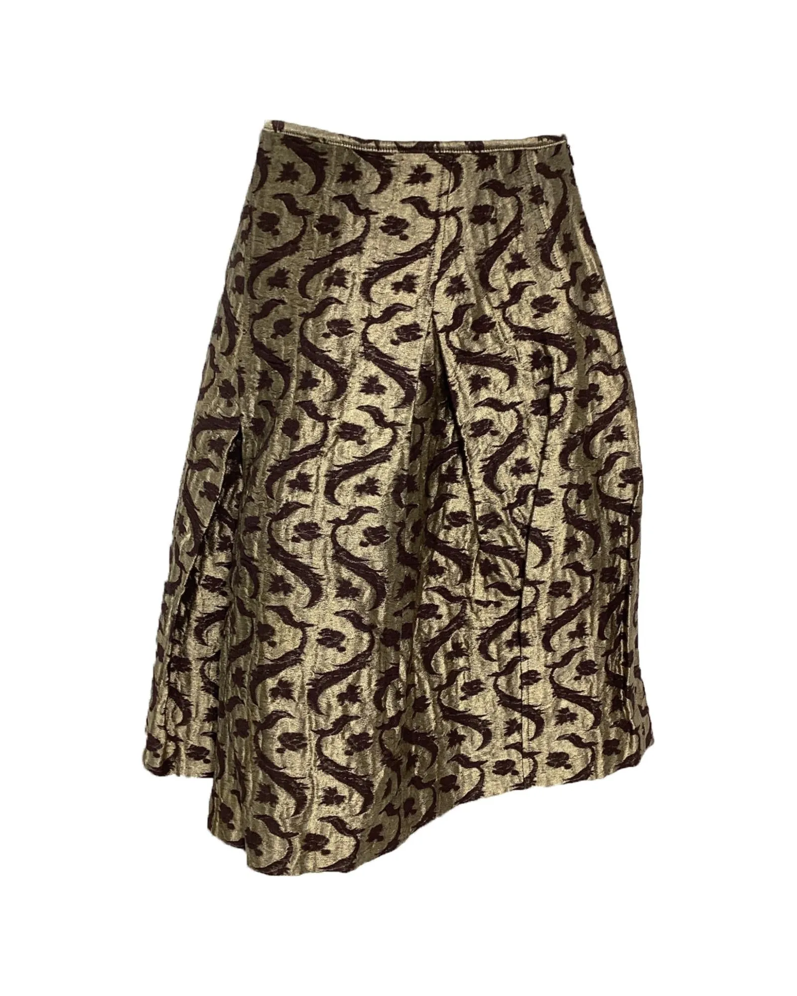 Brocade Mini Skirt Damask Print