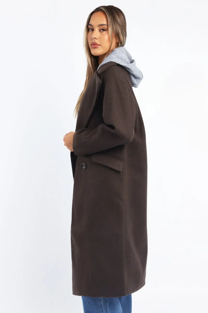 Brown Coat Jersey Hood Insert
