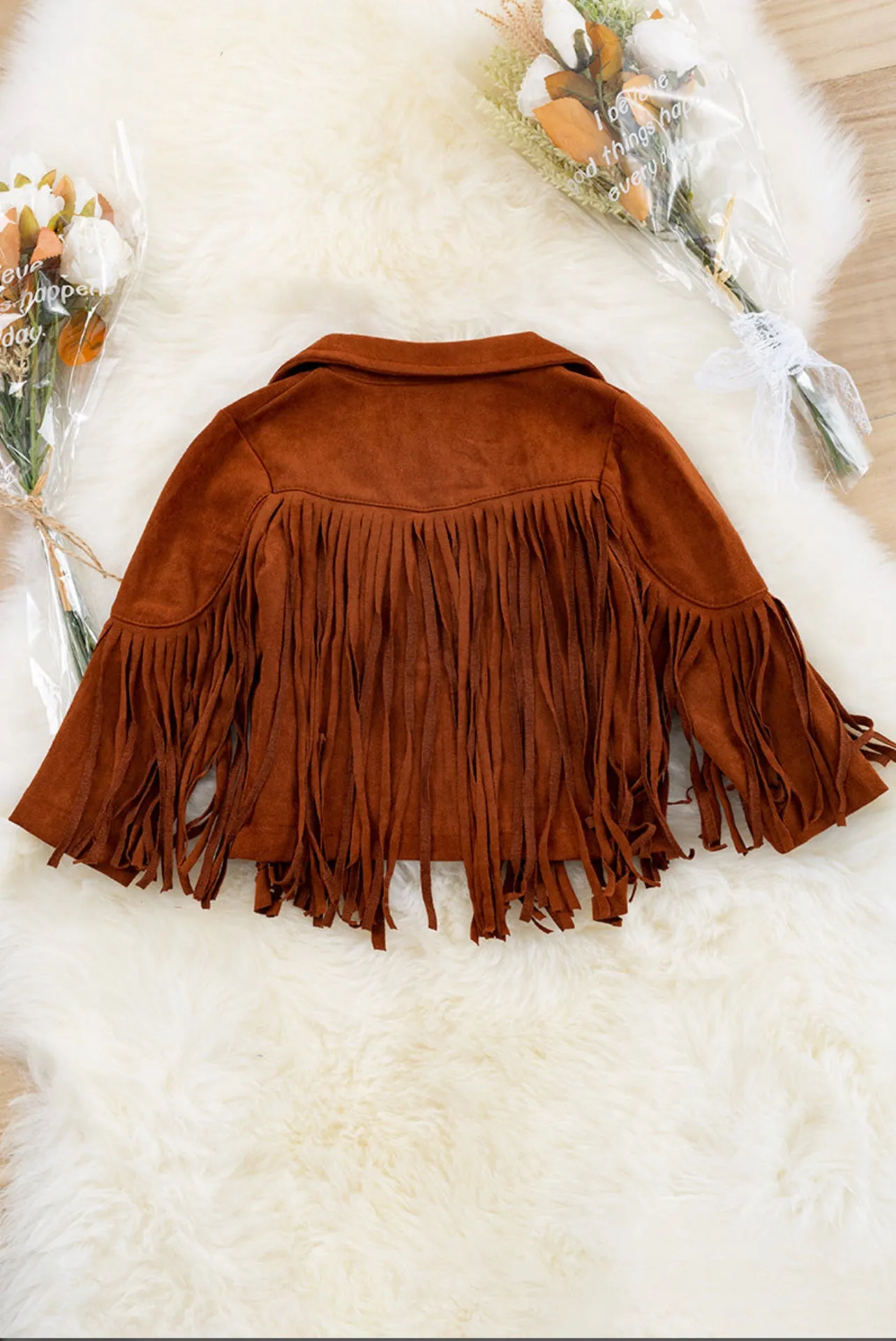 Brown Fringe Jacket
