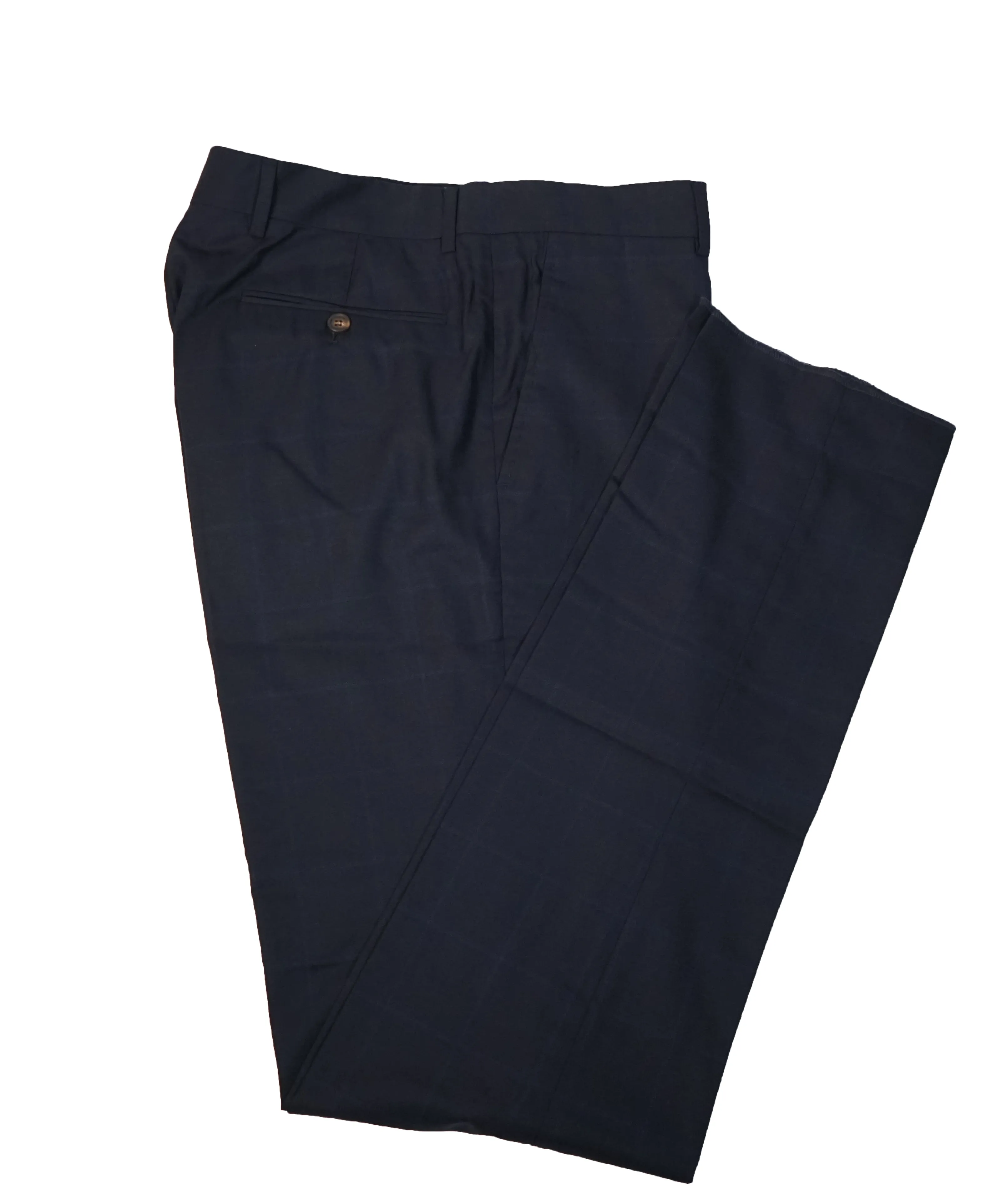 BRUNELLO CUCINELLI - Windowpane Wool & Silk Flat Front Pants - 40W