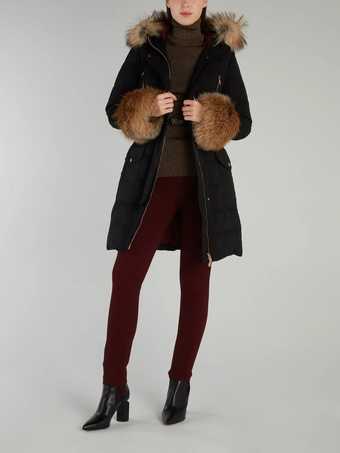 Burgundy Viscose Skinny Jeans