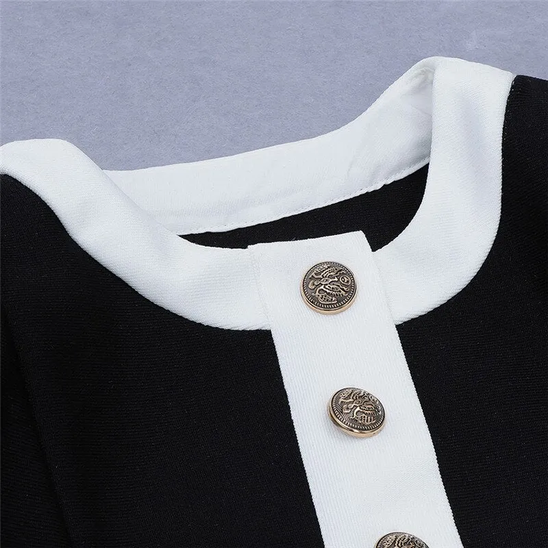 Button Up Bandage Two Pieces Set