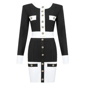 Button Up Bandage Two Pieces Set