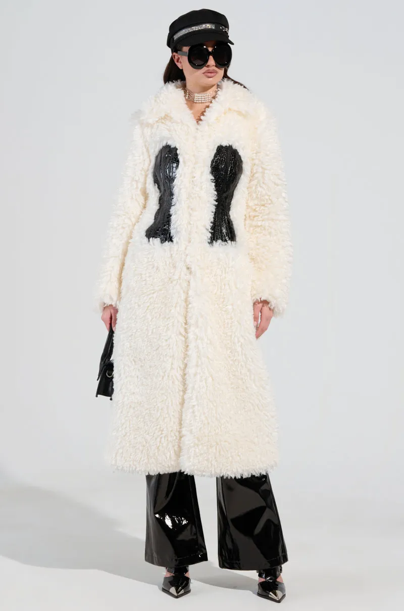 BUY ME ROSES CORSETED FUR COAT