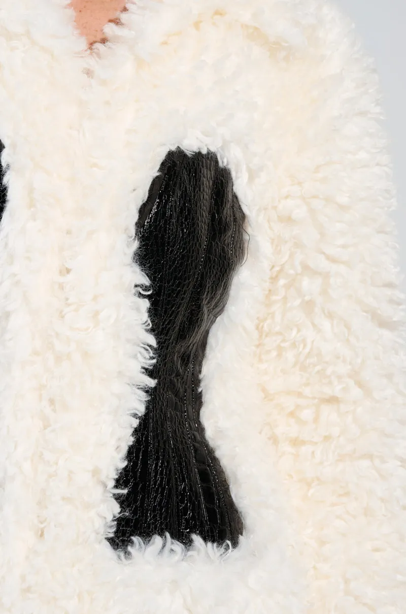 BUY ME ROSES CORSETED FUR COAT