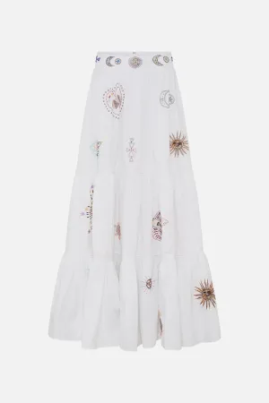 CAMILLA - High Waisted Tiered Skirt LIVING IN COLOUR