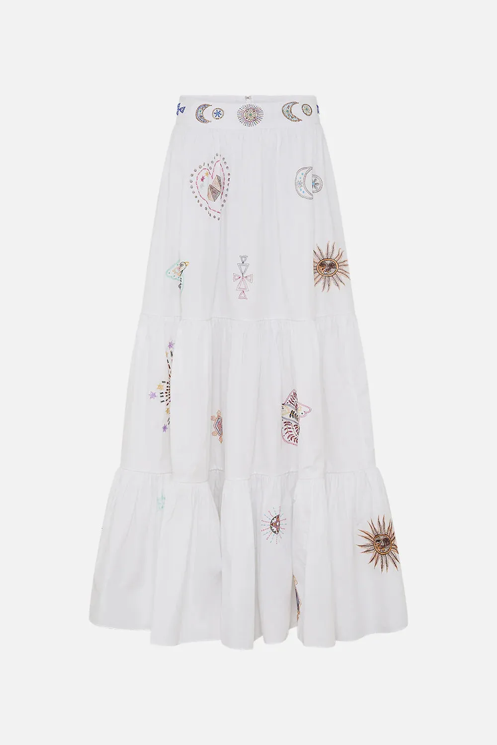 CAMILLA - High Waisted Tiered Skirt LIVING IN COLOUR