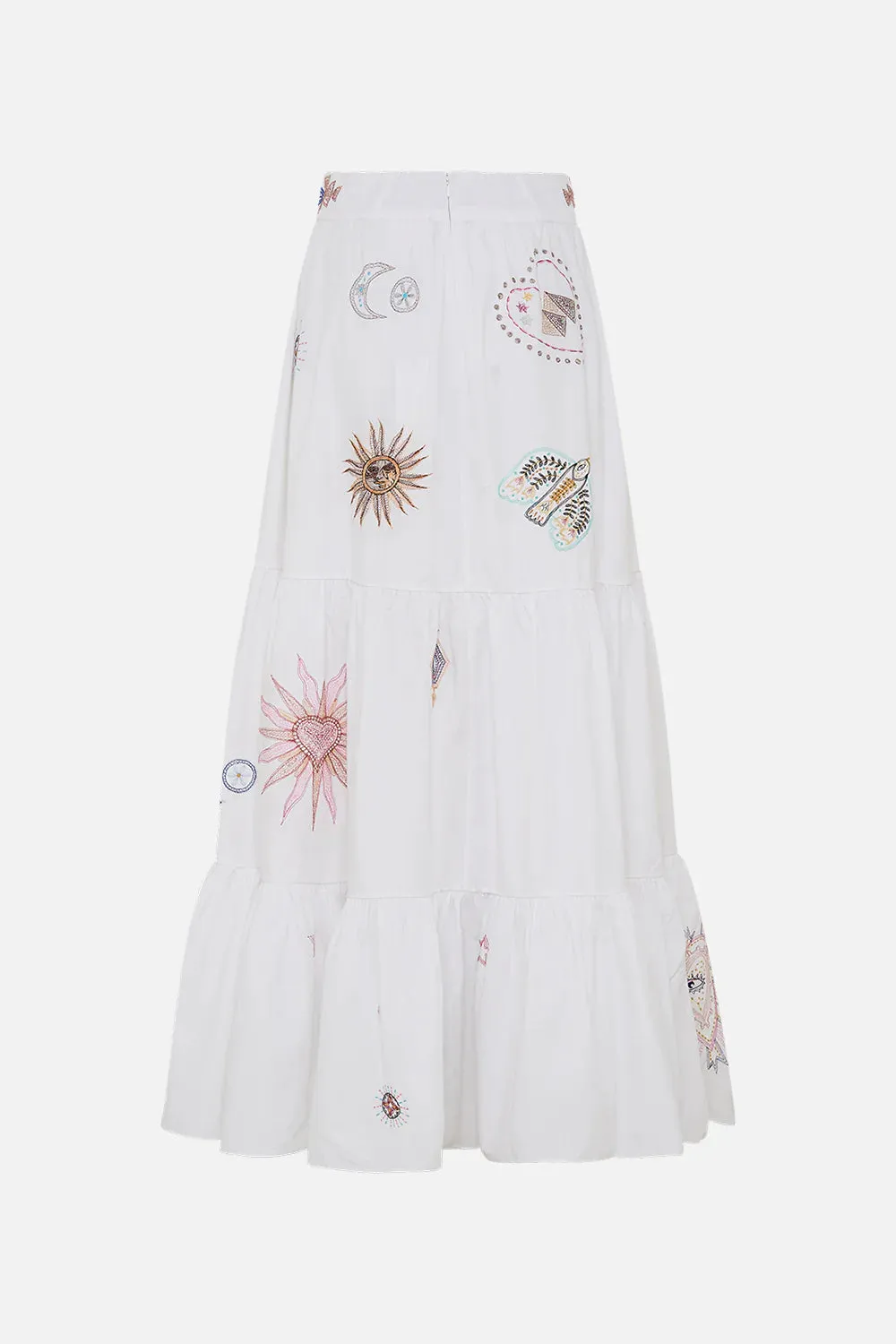 CAMILLA - High Waisted Tiered Skirt LIVING IN COLOUR