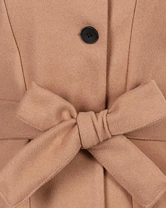 Casual Button Front Longline Coat With Belt Woman clothes outifits Winter coat for women