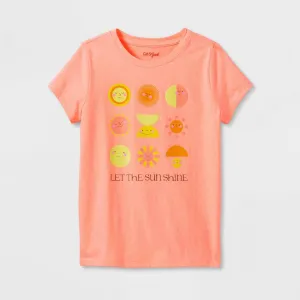 Cat & Jack Girls' 'Let the Sunshine' Short Sleeve Graphic T-Shirt