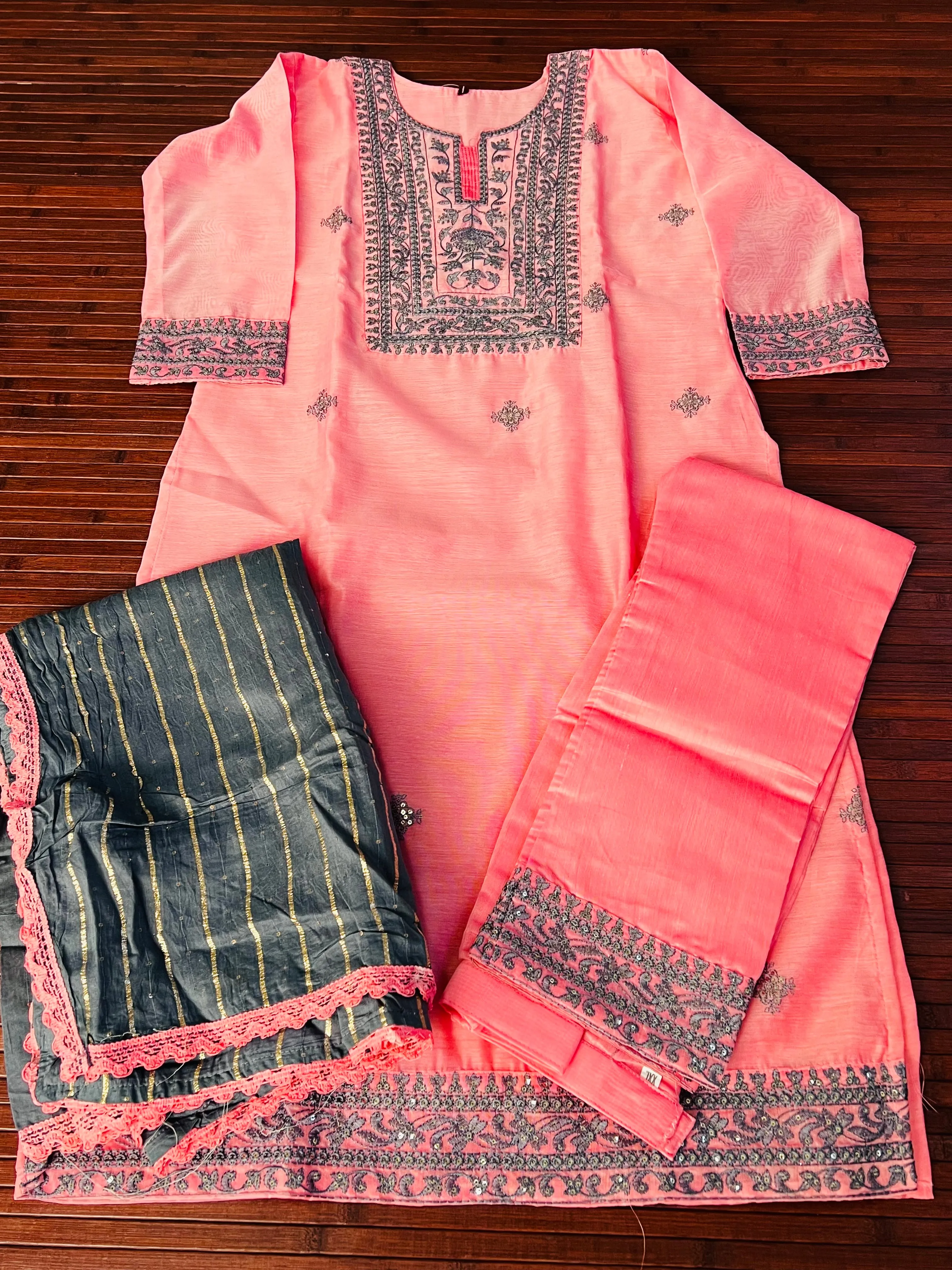 Chanderi Kurti and Pant Set