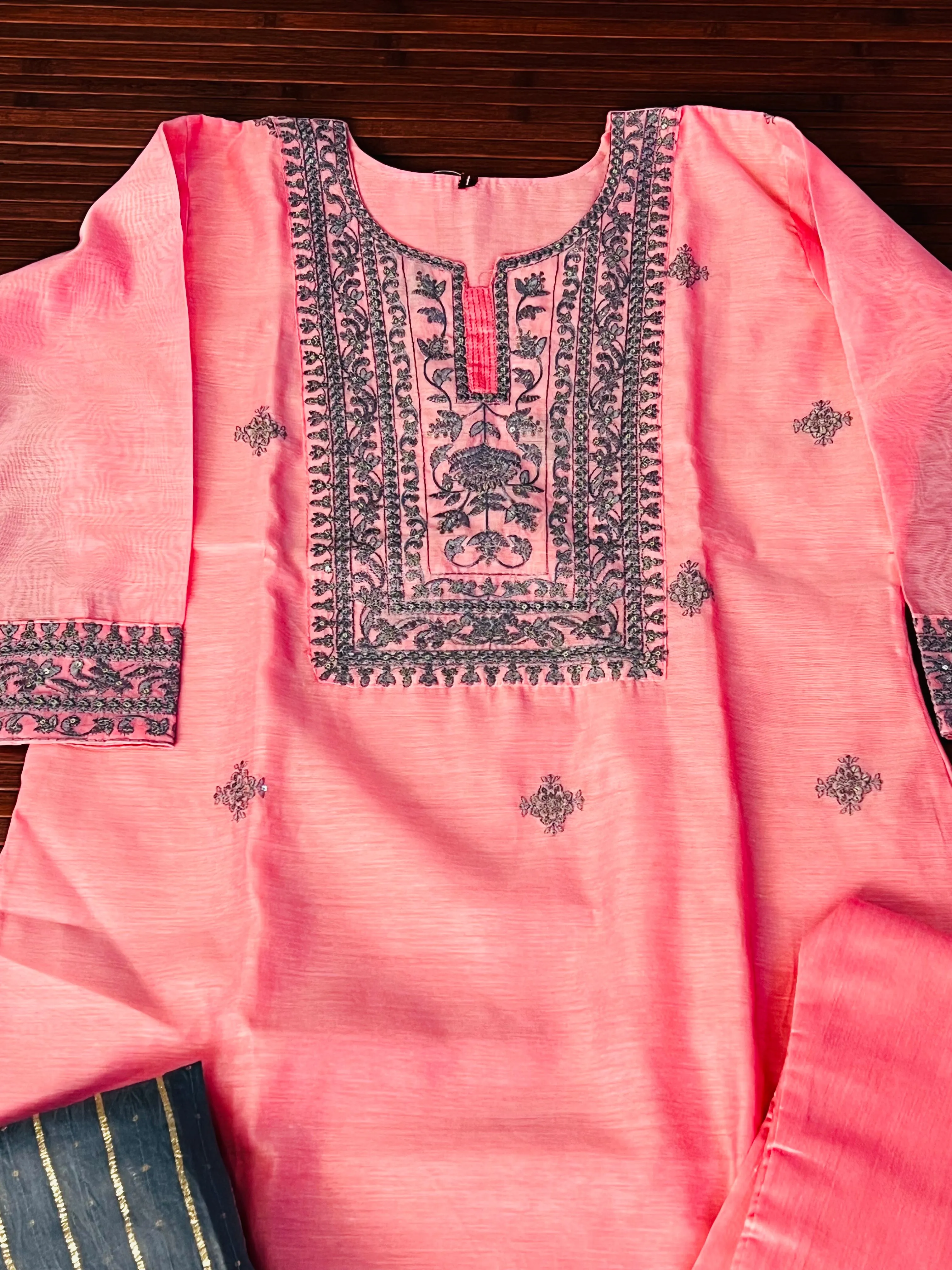 Chanderi Kurti and Pant Set