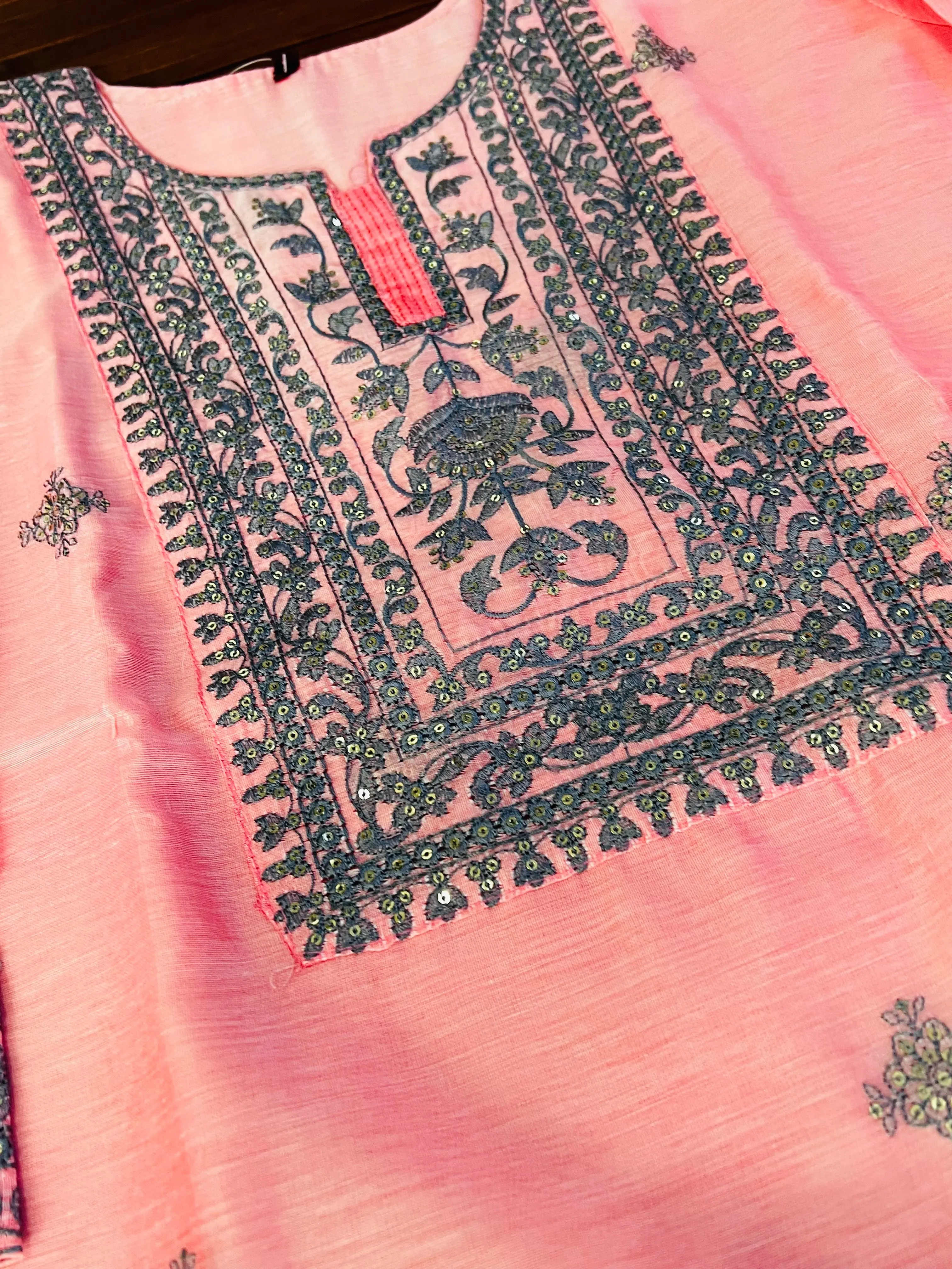 Chanderi Kurti and Pant Set
