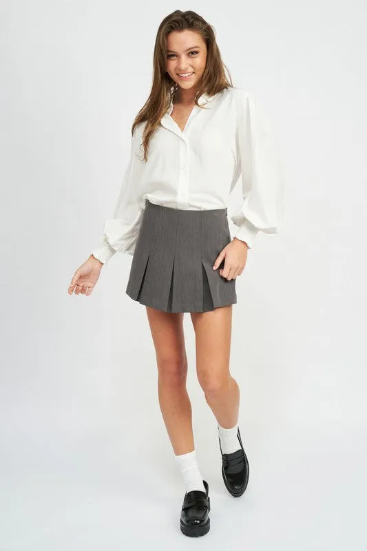 Classy Button Up Collared Blouse