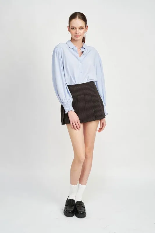 Classy Button Up Collared Blouse