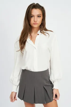 Classy Button Up Collared Blouse