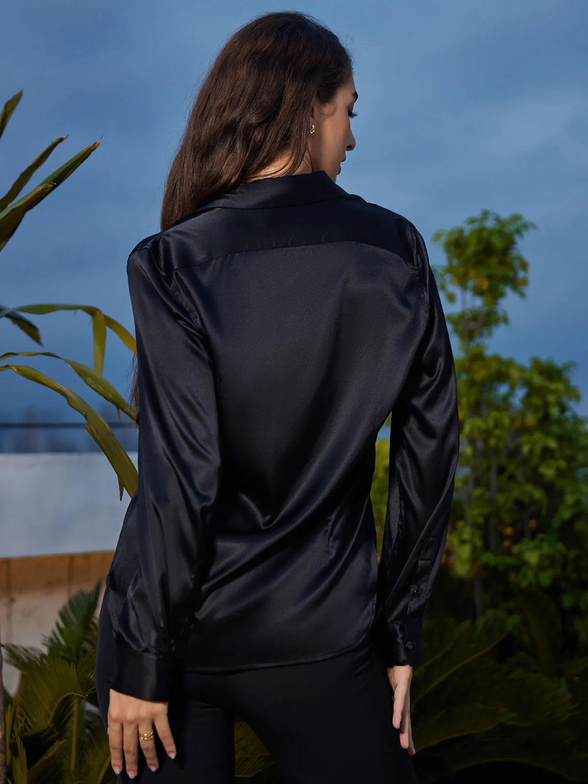 Clemence - Modern Military Chic Woman's Lapel Shirt