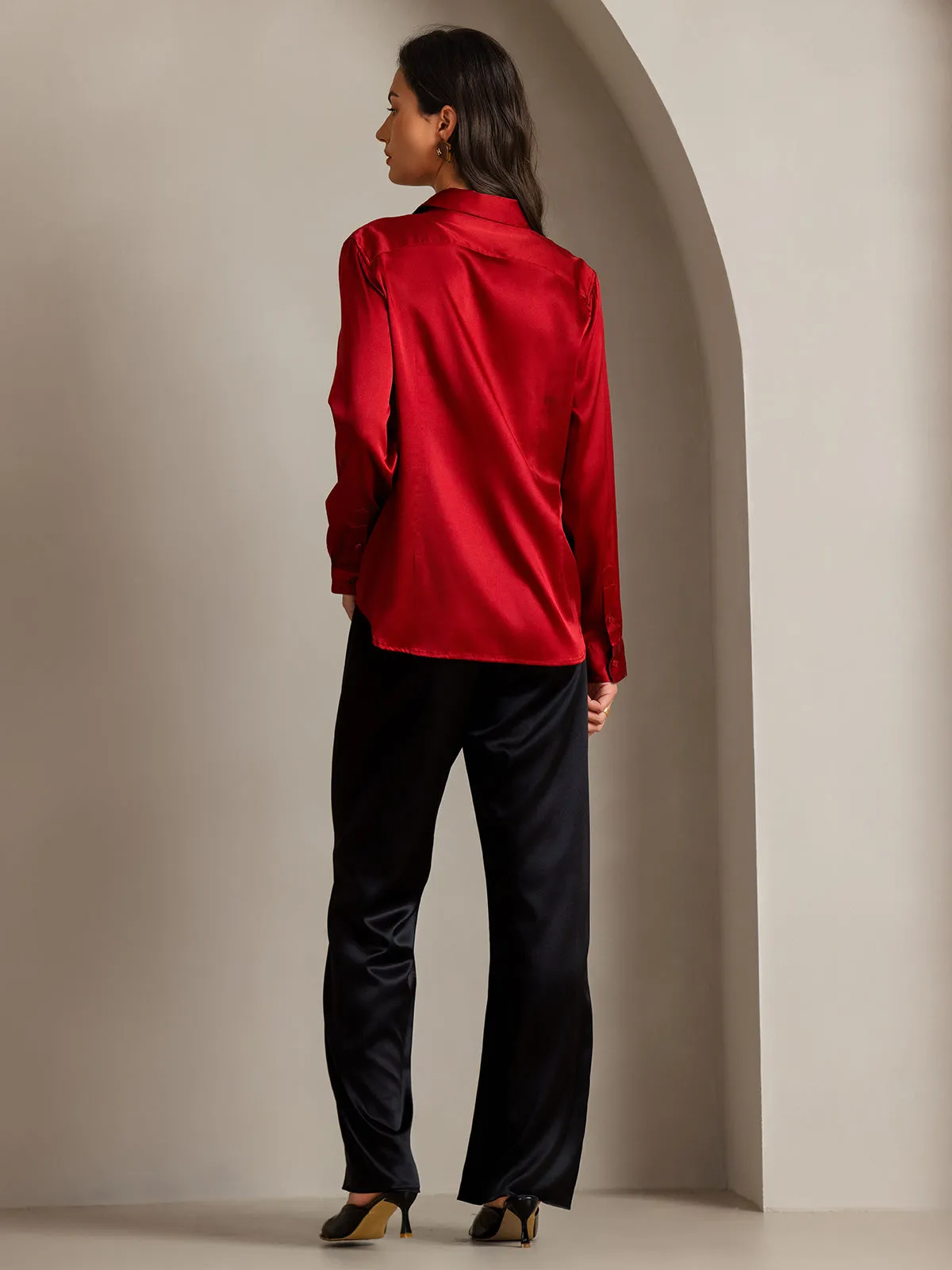 Clemence - Modern Military Chic Woman's Lapel Shirt