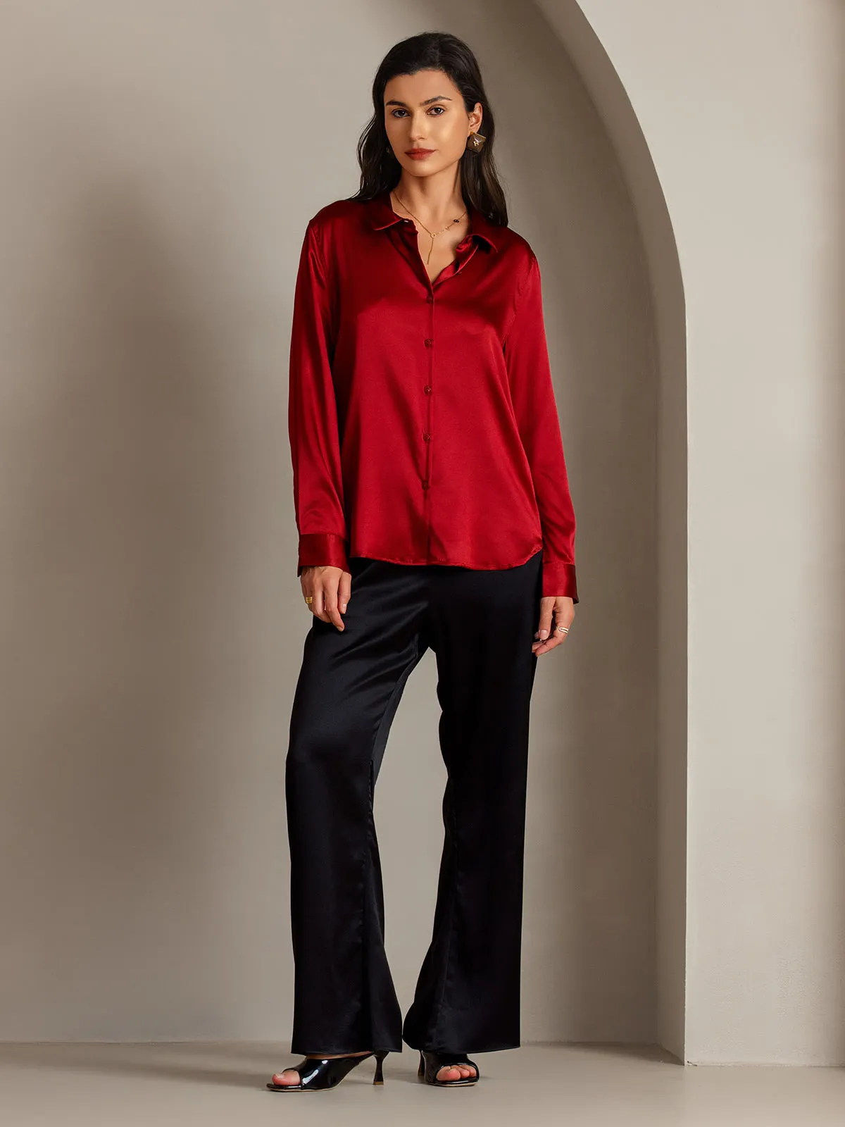 Clemence - Modern Military Chic Woman's Lapel Shirt