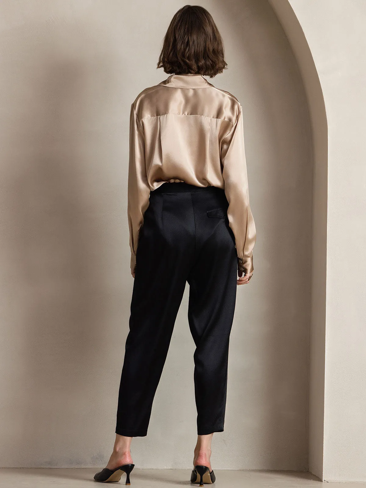 Clemence - Modern Military Chic Woman's Lapel Shirt