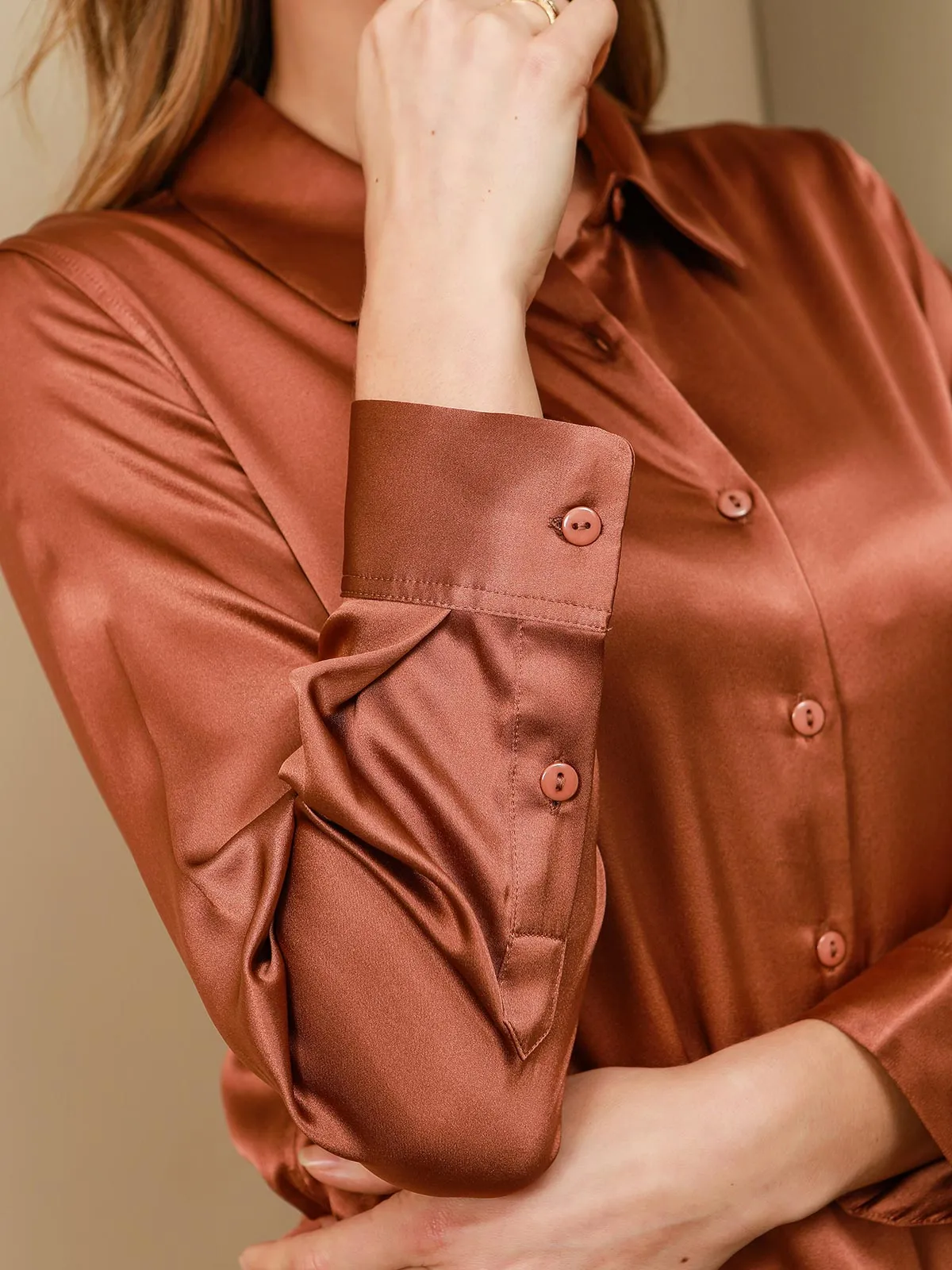 Clemence - Modern Military Chic Woman's Lapel Shirt