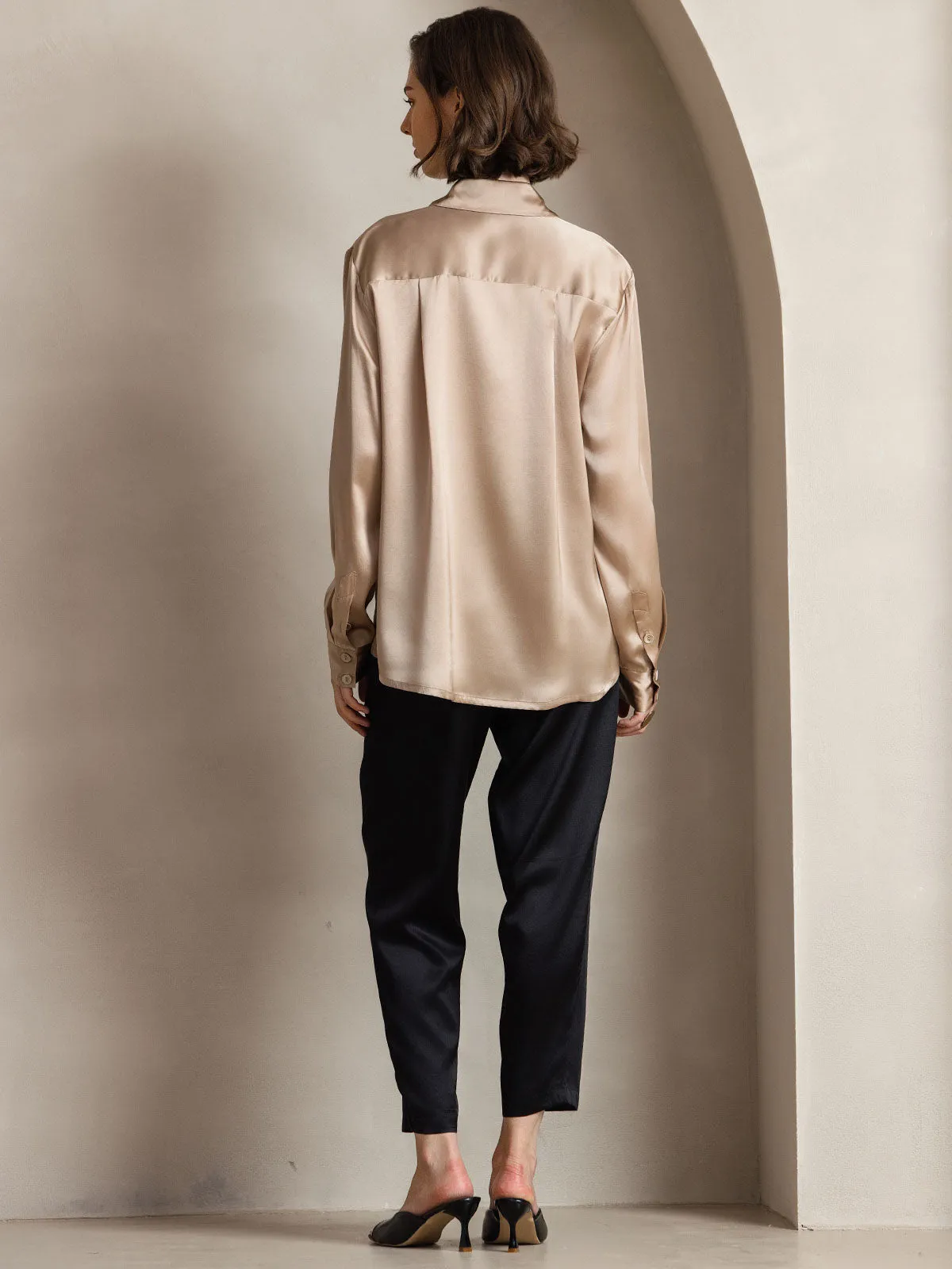 Clemence - Modern Military Chic Woman's Lapel Shirt