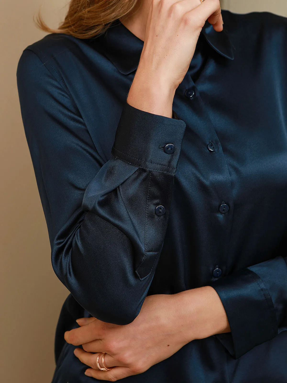Clemence - Modern Military Chic Woman's Lapel Shirt