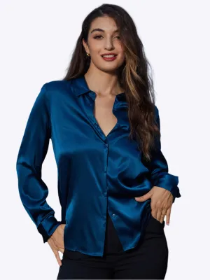 Clemence - Modern Military Chic Woman's Lapel Shirt