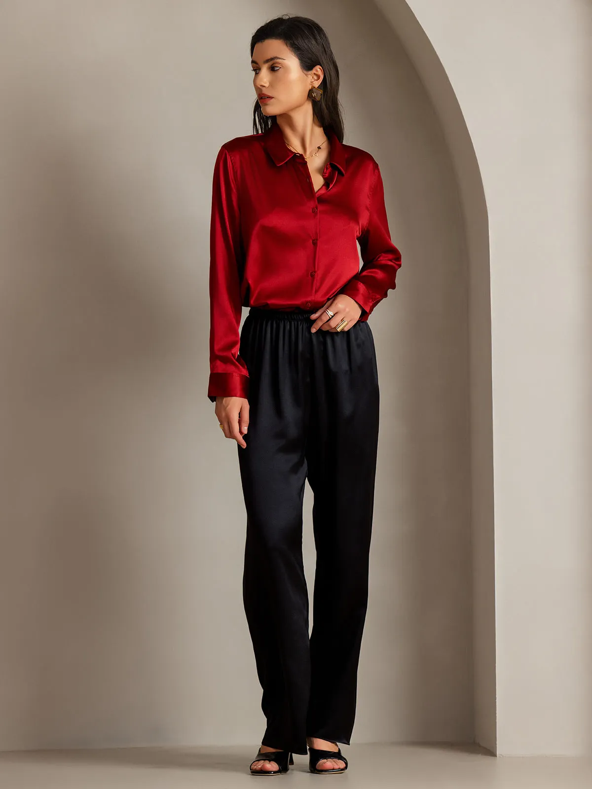 Clemence - Modern Military Chic Woman's Lapel Shirt