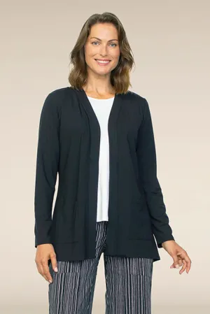 Core Travel Solid Long Open Front Jacket