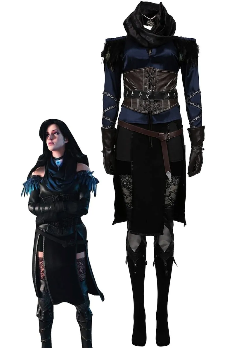 Cosplay Costume - Game Wizard Women's Top and Skirt Outfits, Halloween Party Clothes for Ladies, Role Play