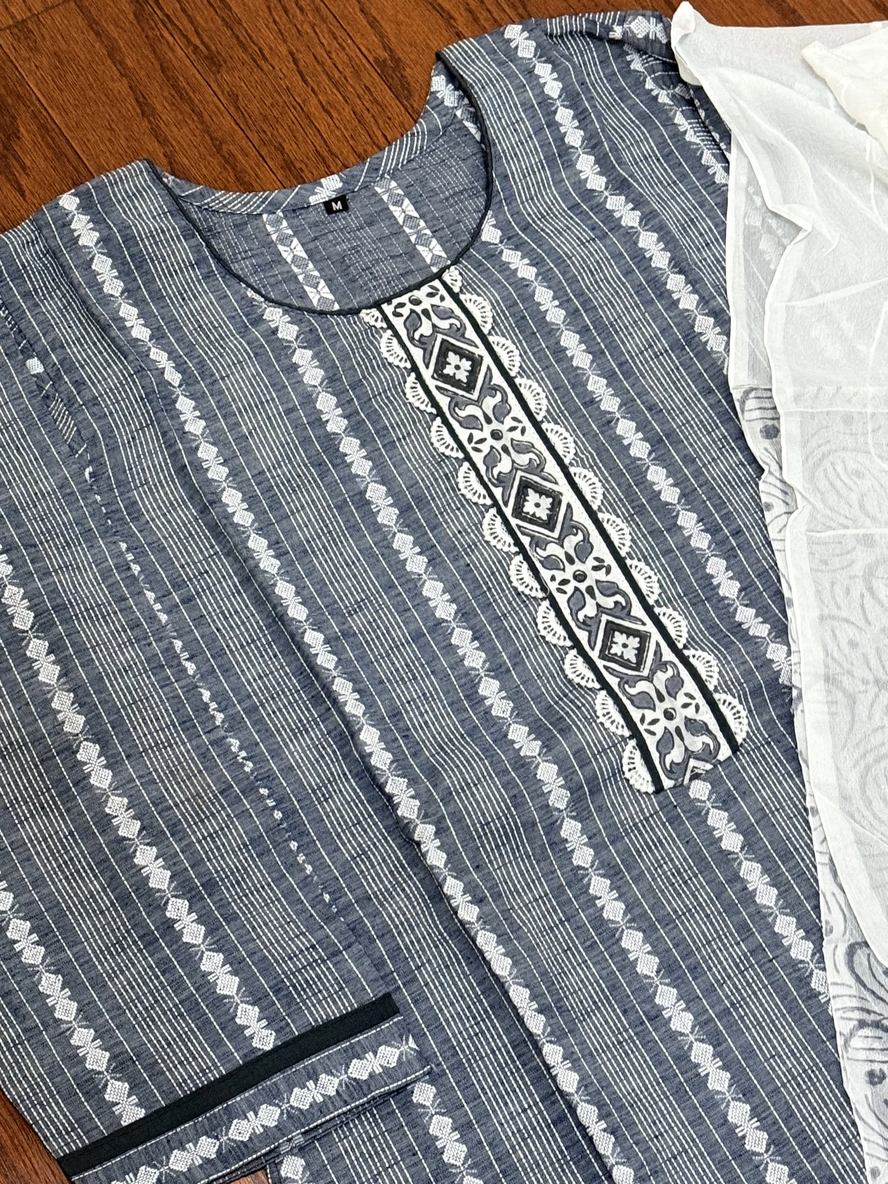 Cotton Kurti Pant Dupatta Set