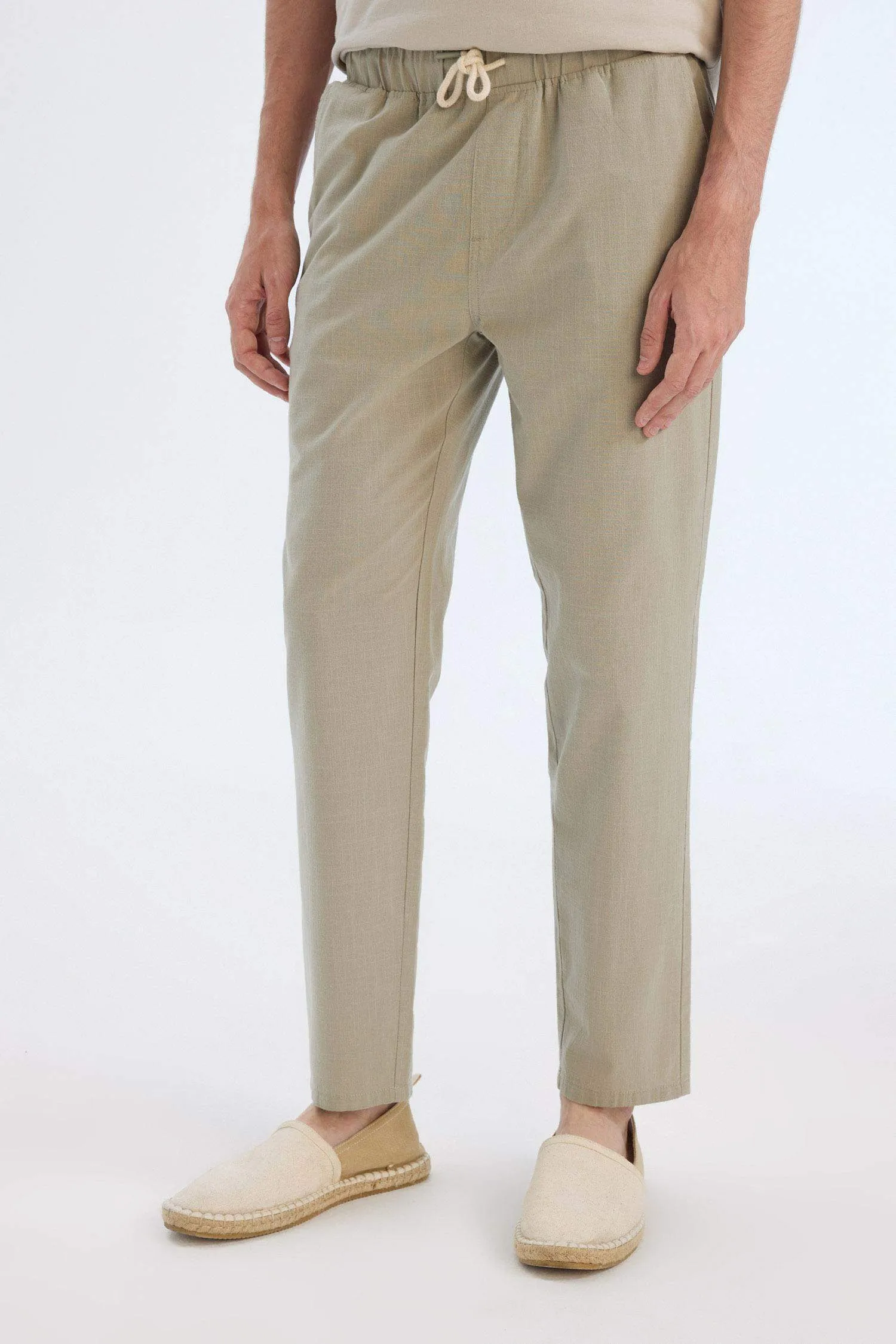 Cotton Skinny Leg Elastic Waist Summer Joggers