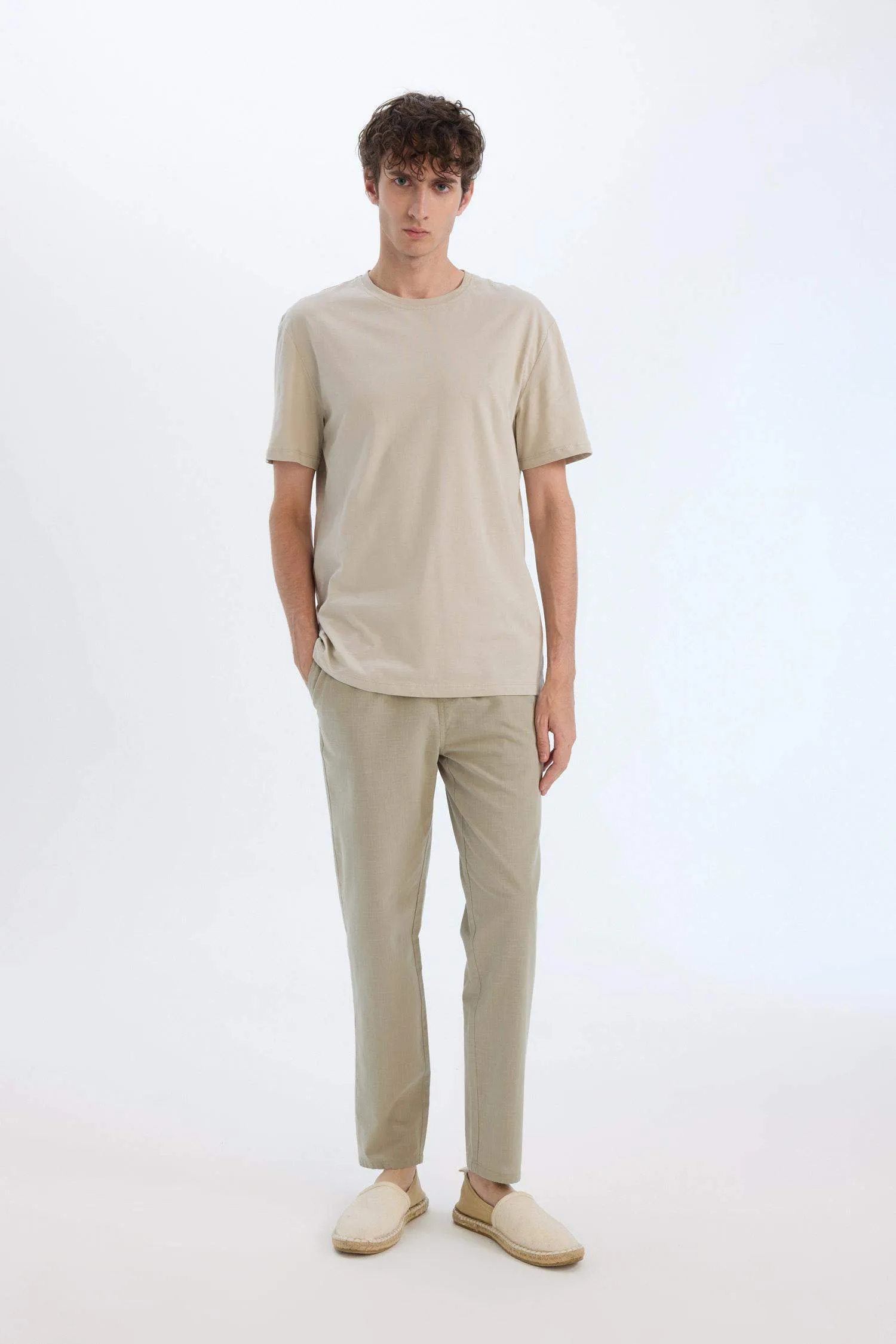 Cotton Skinny Leg Elastic Waist Summer Joggers