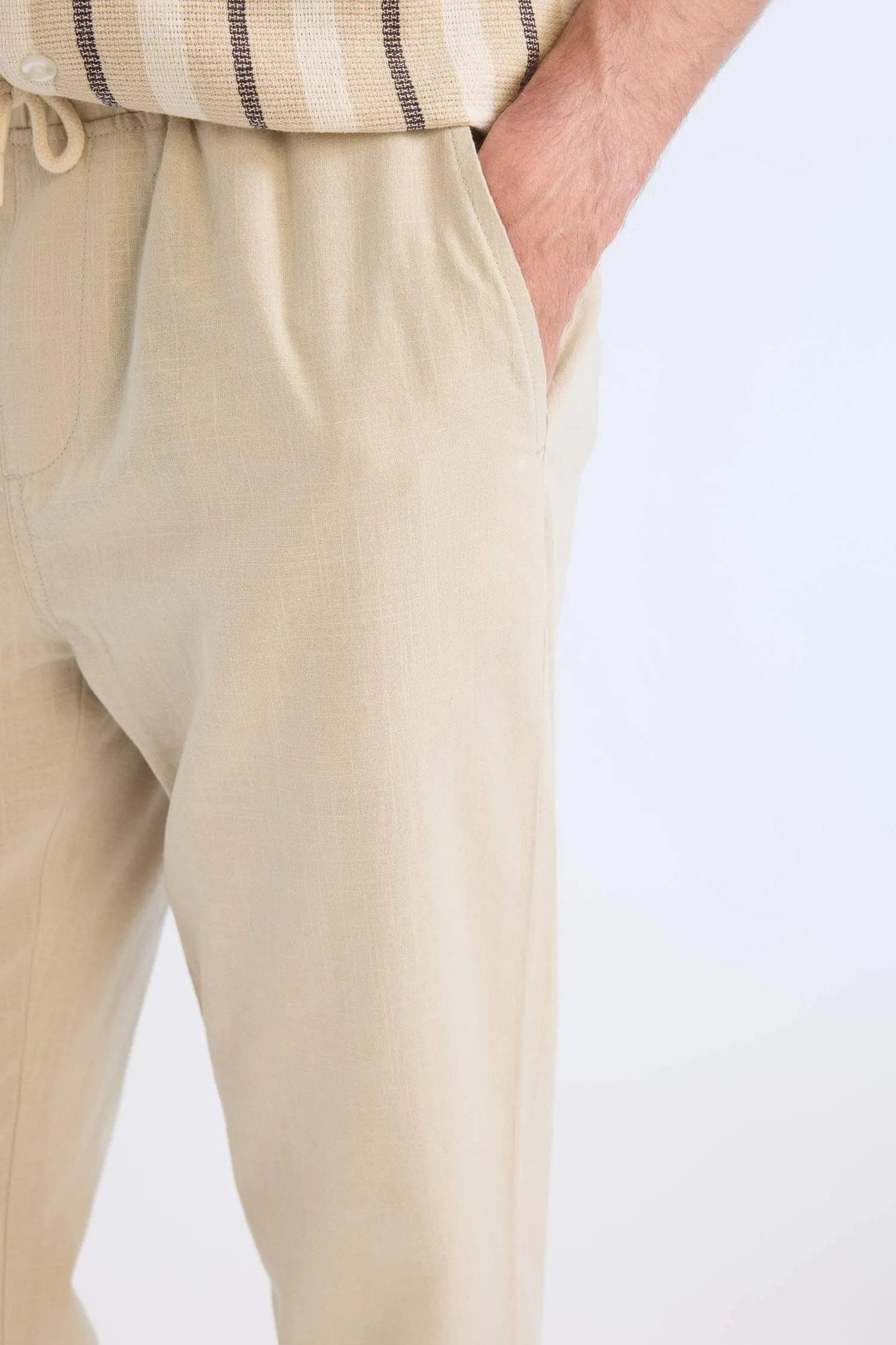 Cotton Skinny Leg Elastic Waist Summer Joggers