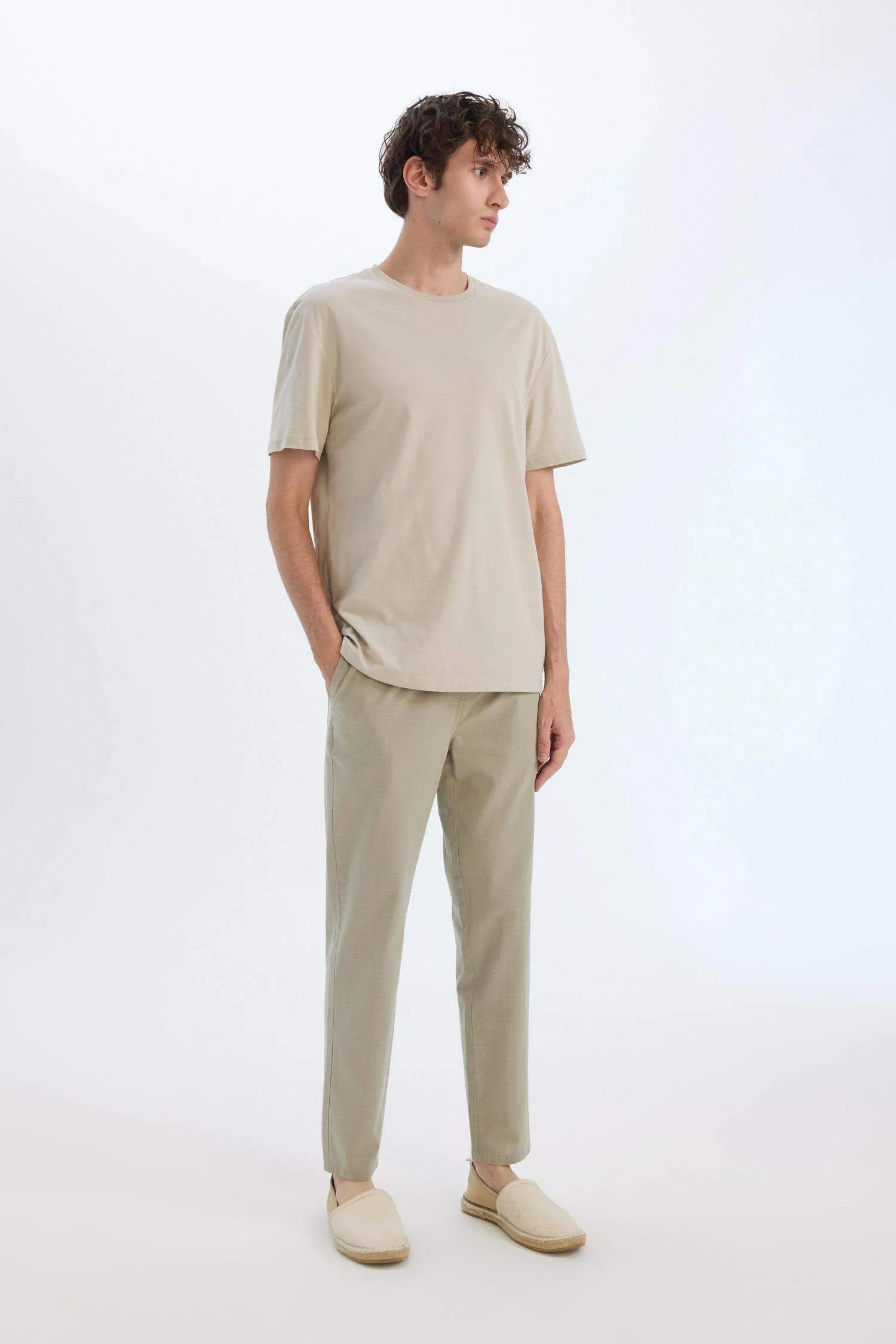 Cotton Skinny Leg Elastic Waist Summer Joggers
