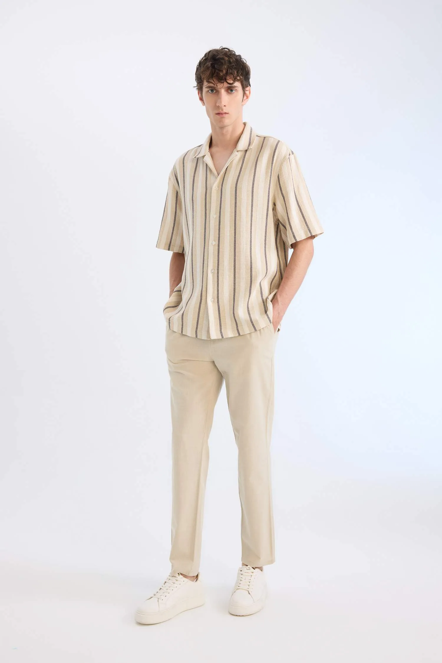 Cotton Skinny Leg Elastic Waist Summer Joggers