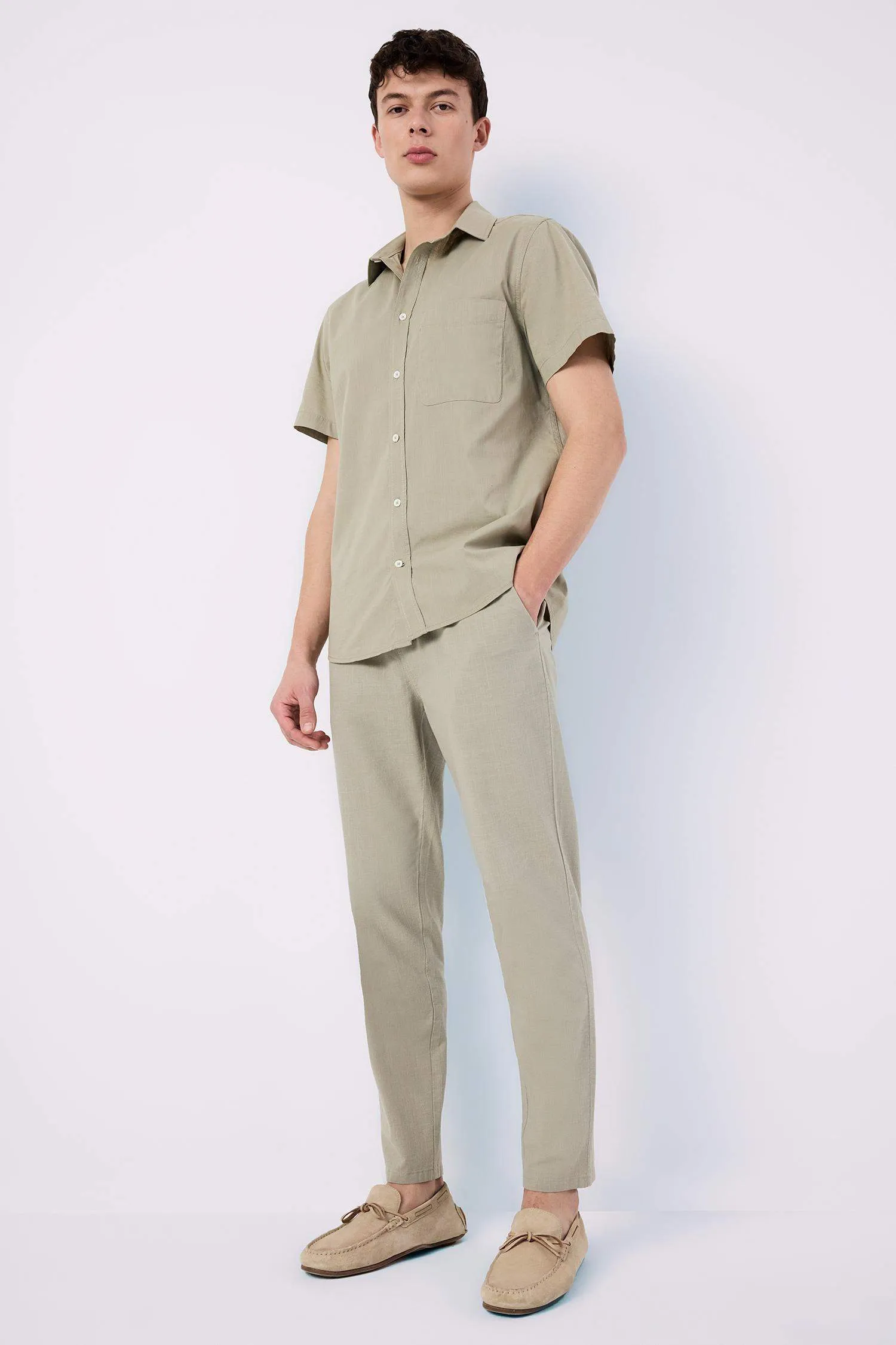 Cotton Skinny Leg Elastic Waist Summer Joggers