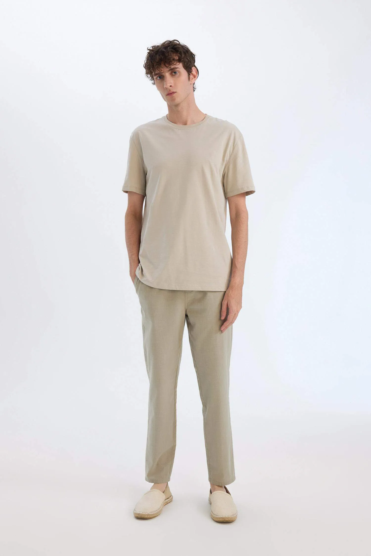 Cotton Skinny Leg Elastic Waist Summer Joggers