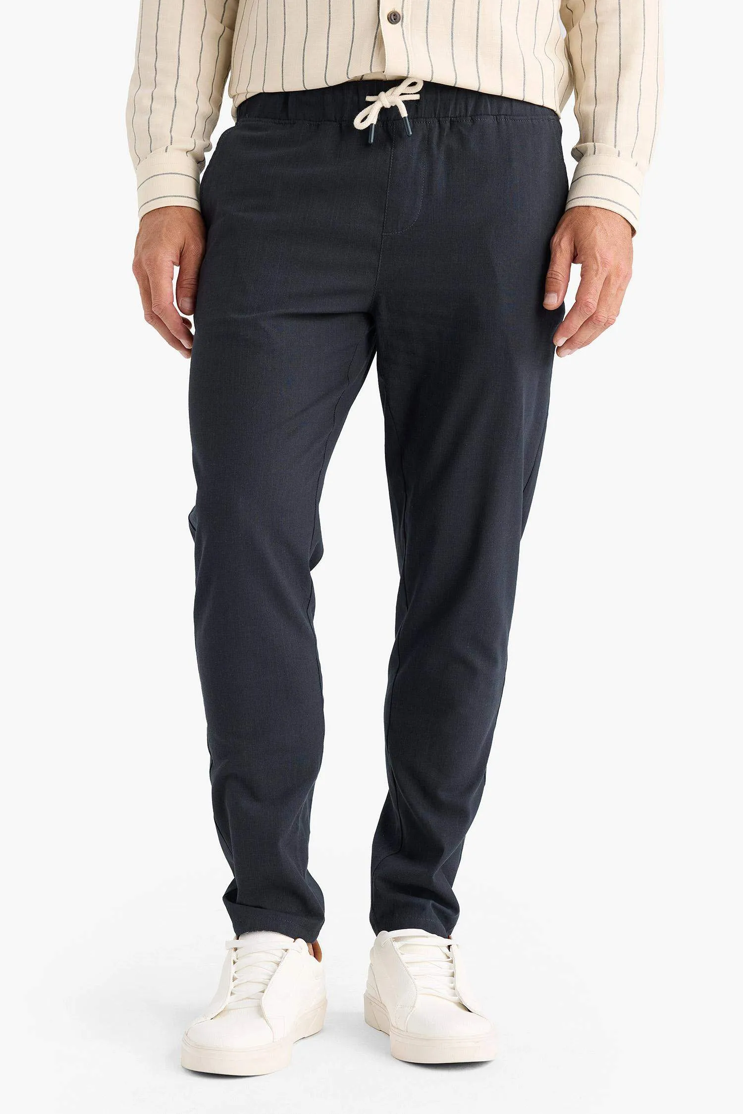 Cotton Skinny Leg Elastic Waist Summer Joggers