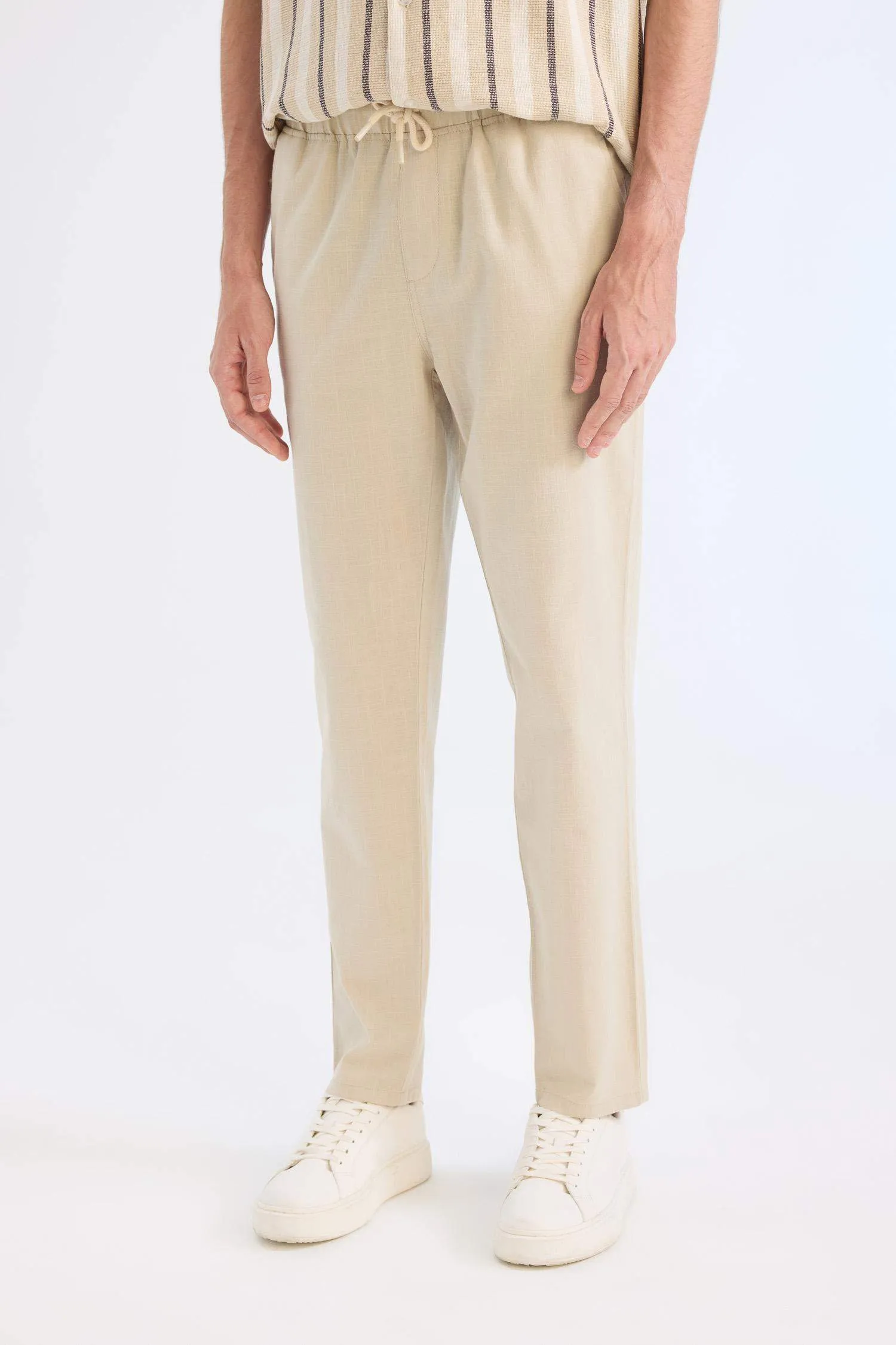 Cotton Skinny Leg Elastic Waist Summer Joggers