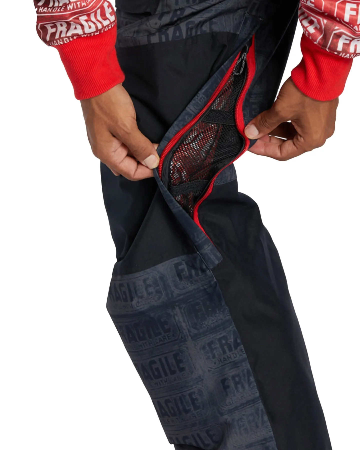 DC X Andy Warhol Shadow Technical Snow Bib Pants - Black Fragile
