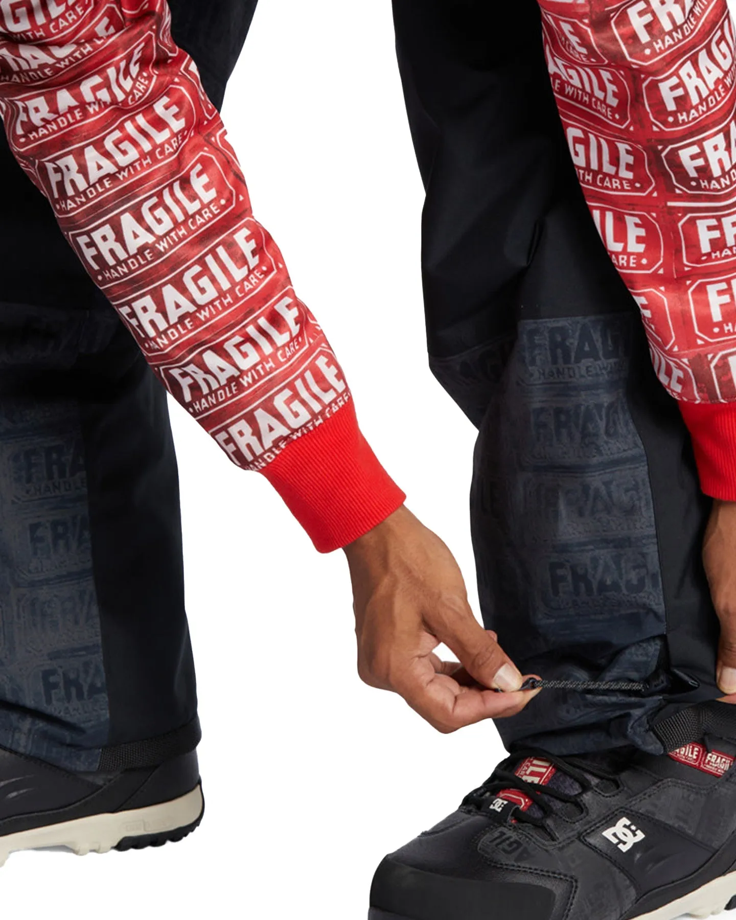 DC X Andy Warhol Shadow Technical Snow Bib Pants - Black Fragile