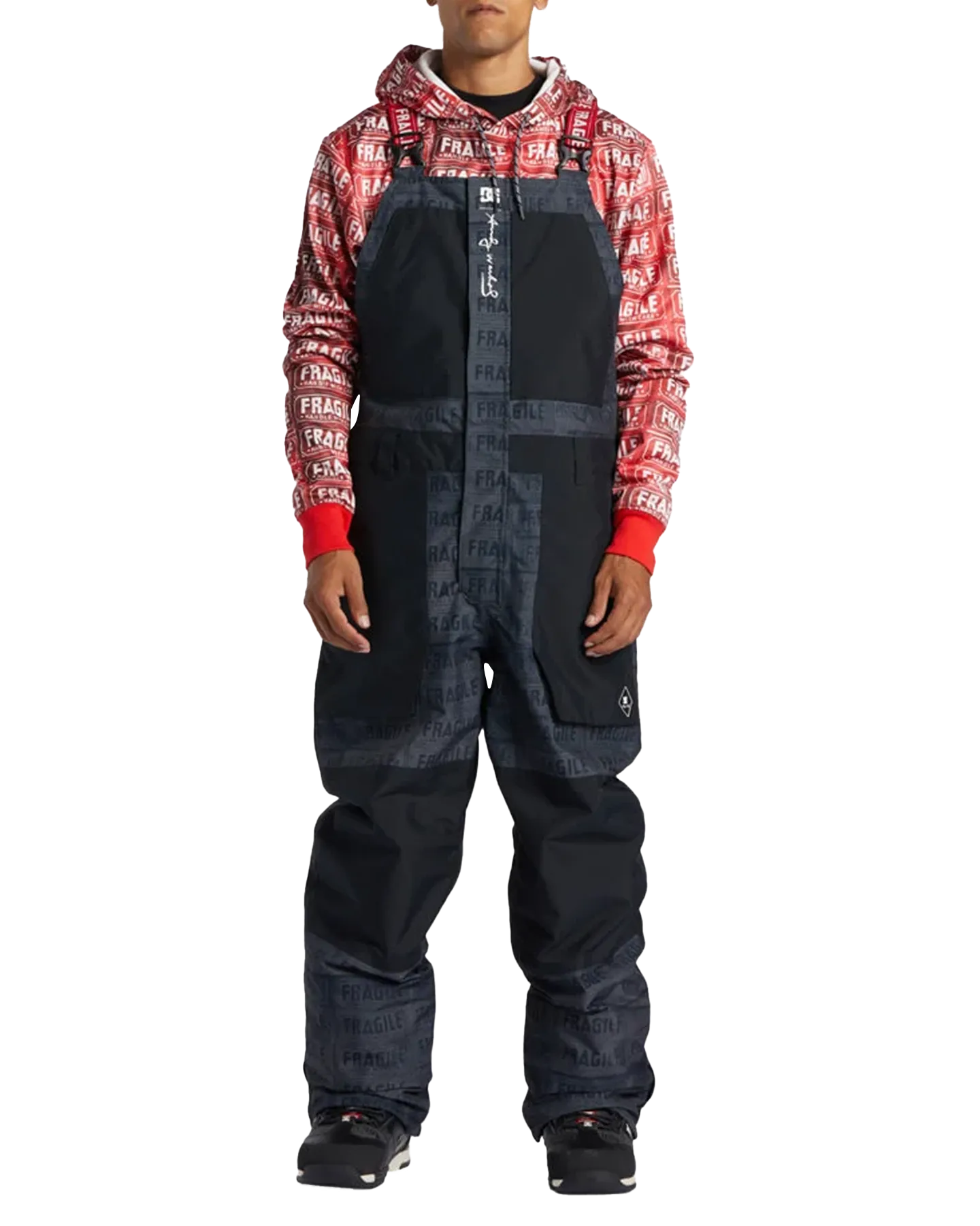 DC X Andy Warhol Shadow Technical Snow Bib Pants - Black Fragile