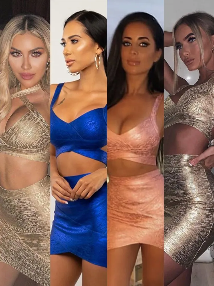 Deive Teger Summer Women Bodycon Bandage Sets