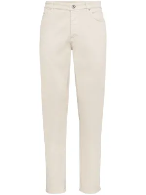 Denim cotton trousers