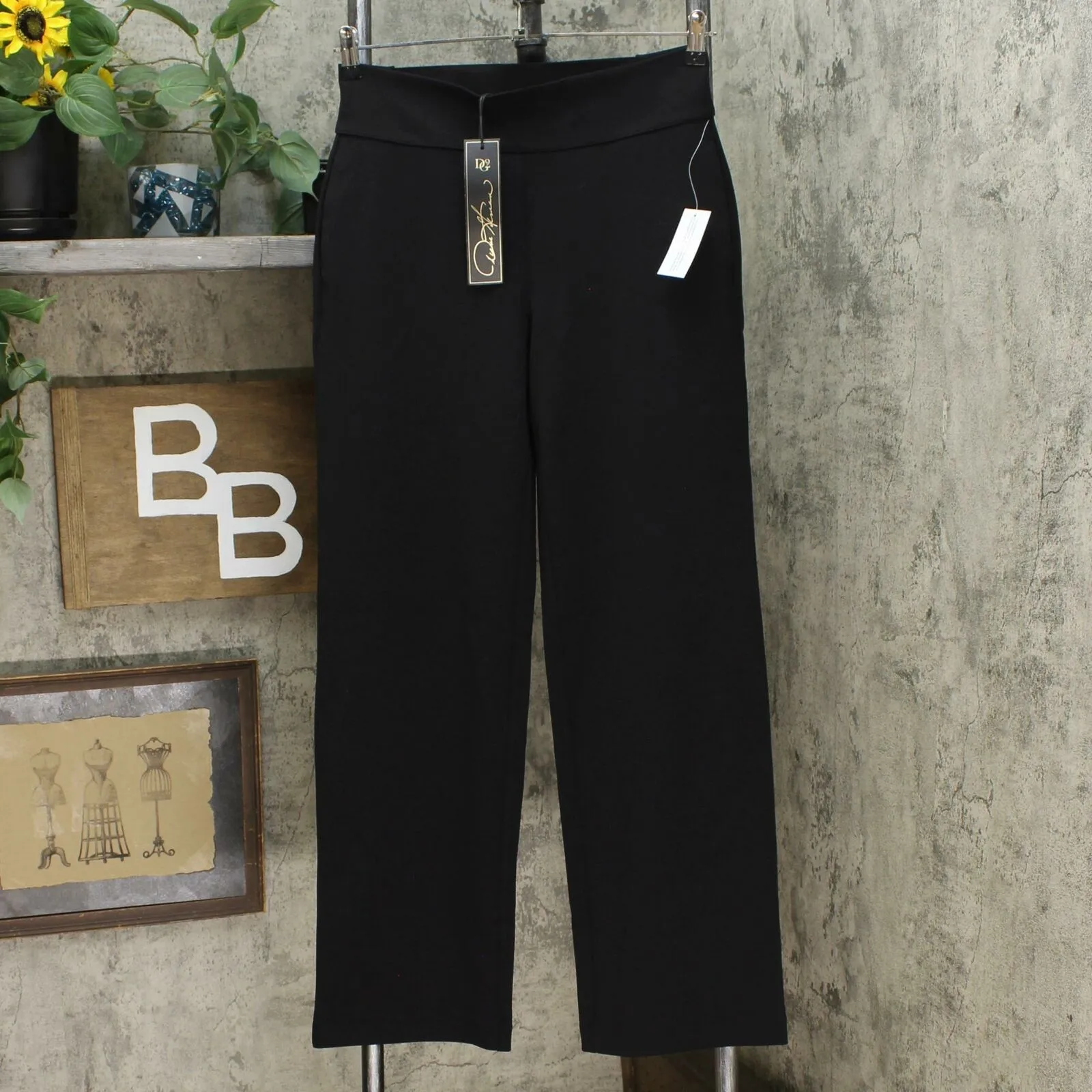 DG2 by Diane Gilman Women's Wrinkle Resistant Stretch Crepe Pull On Trousers