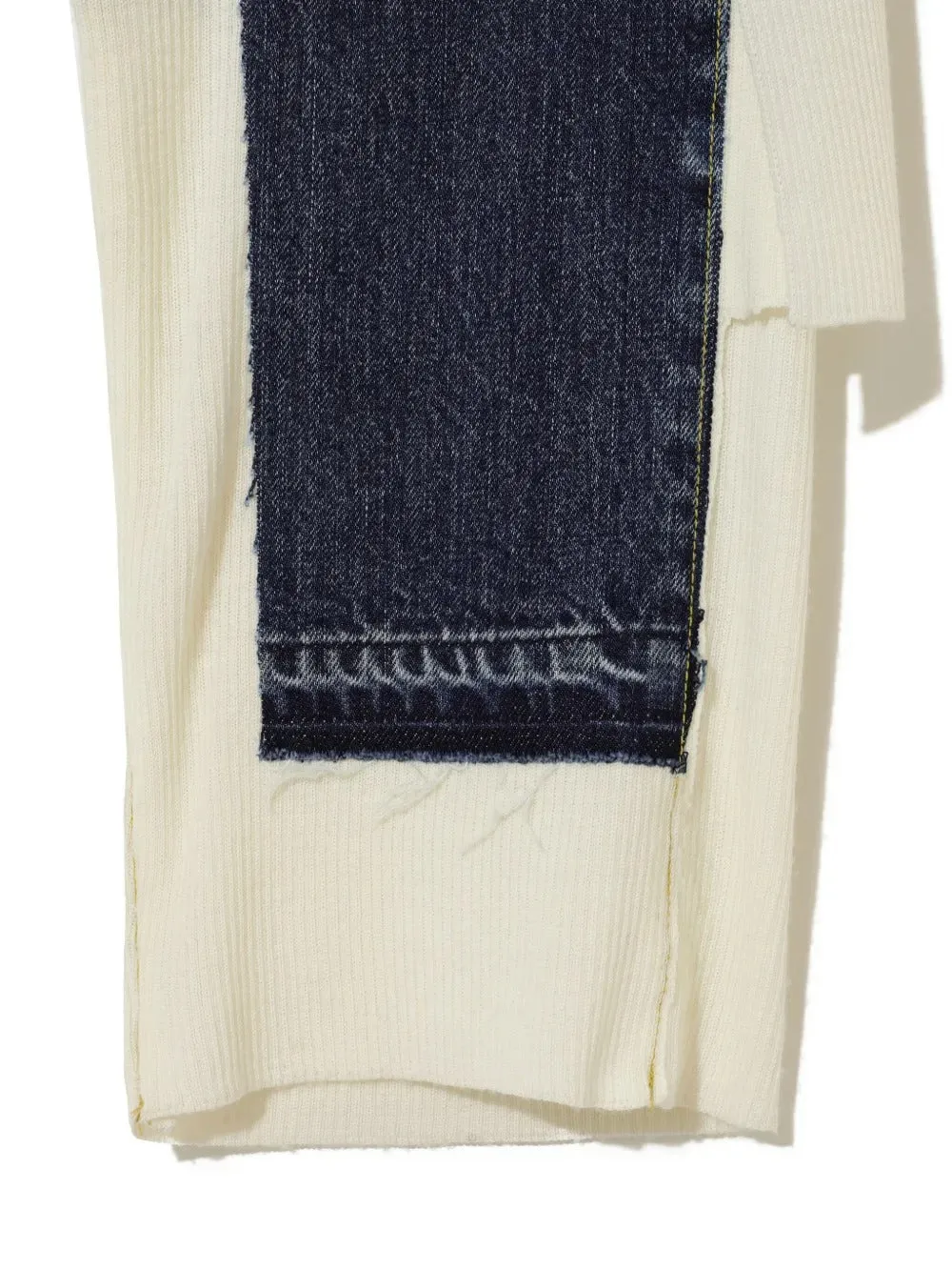 distressed straight-leg trousers