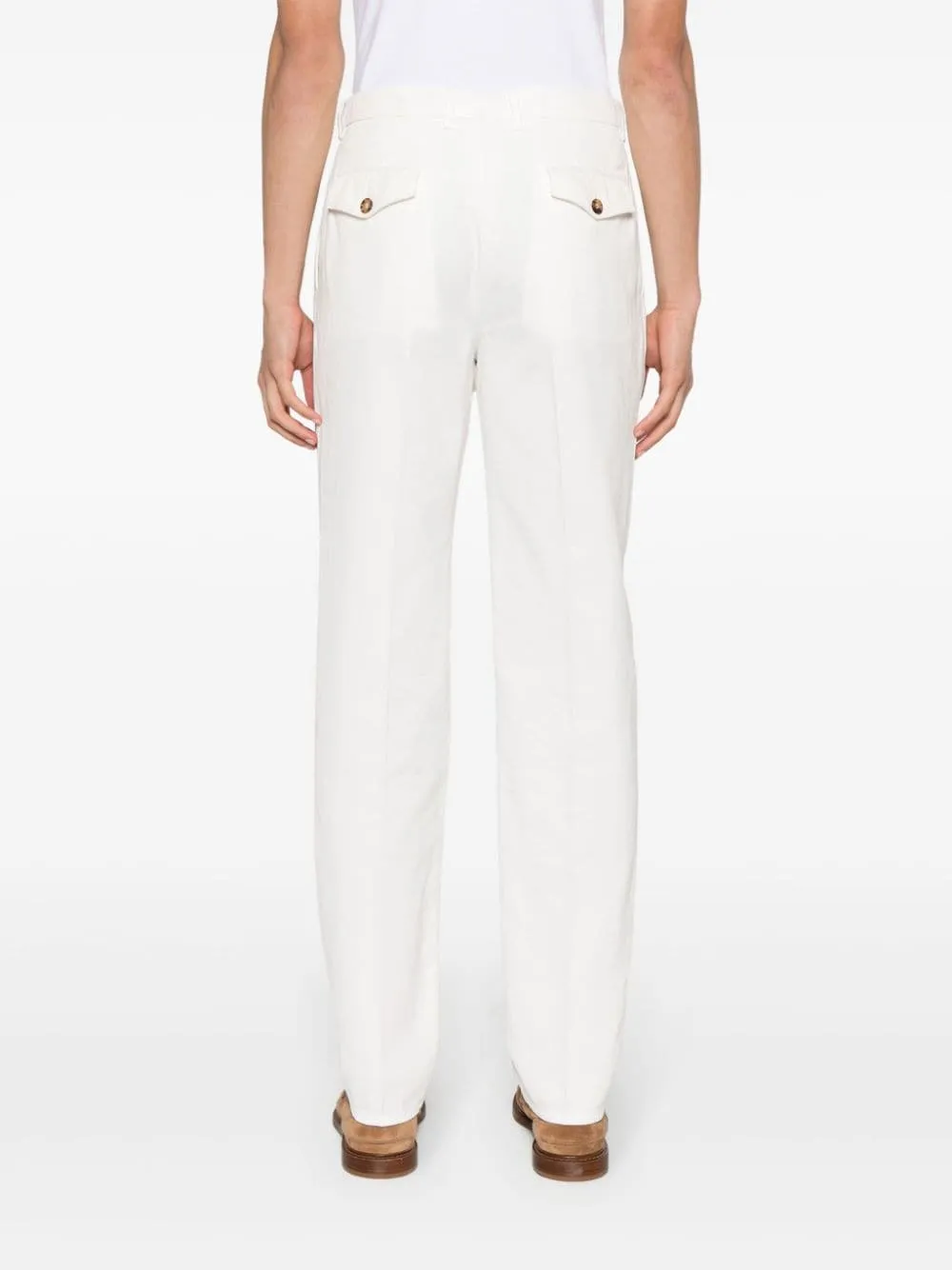Double darts cotton trousers