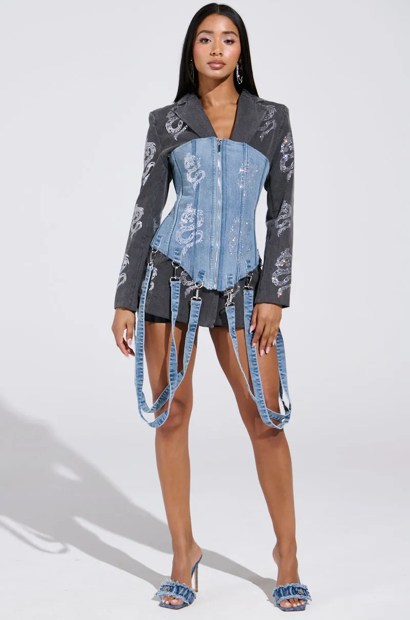 DRAGON SENSE EMBELLISHED BLAZER